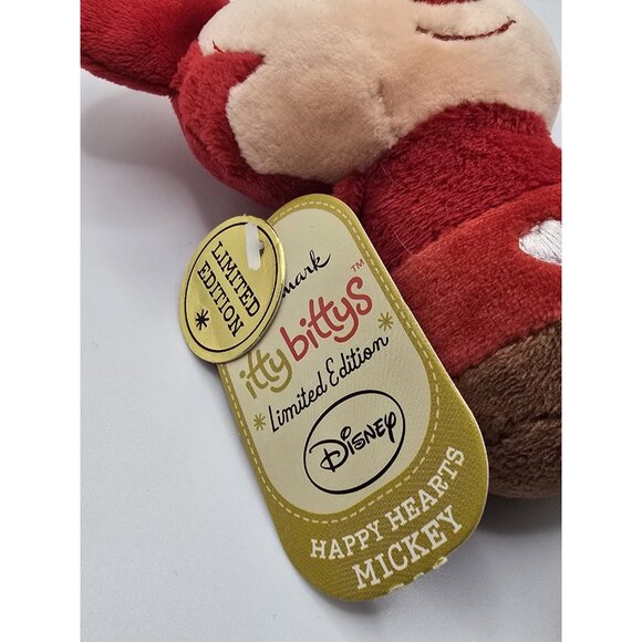 Hallmark Itty Bittys - Happy Hearts Mickey (Mouse) Disney NWT Plush Stuffed Toy - Picture 3 of 4